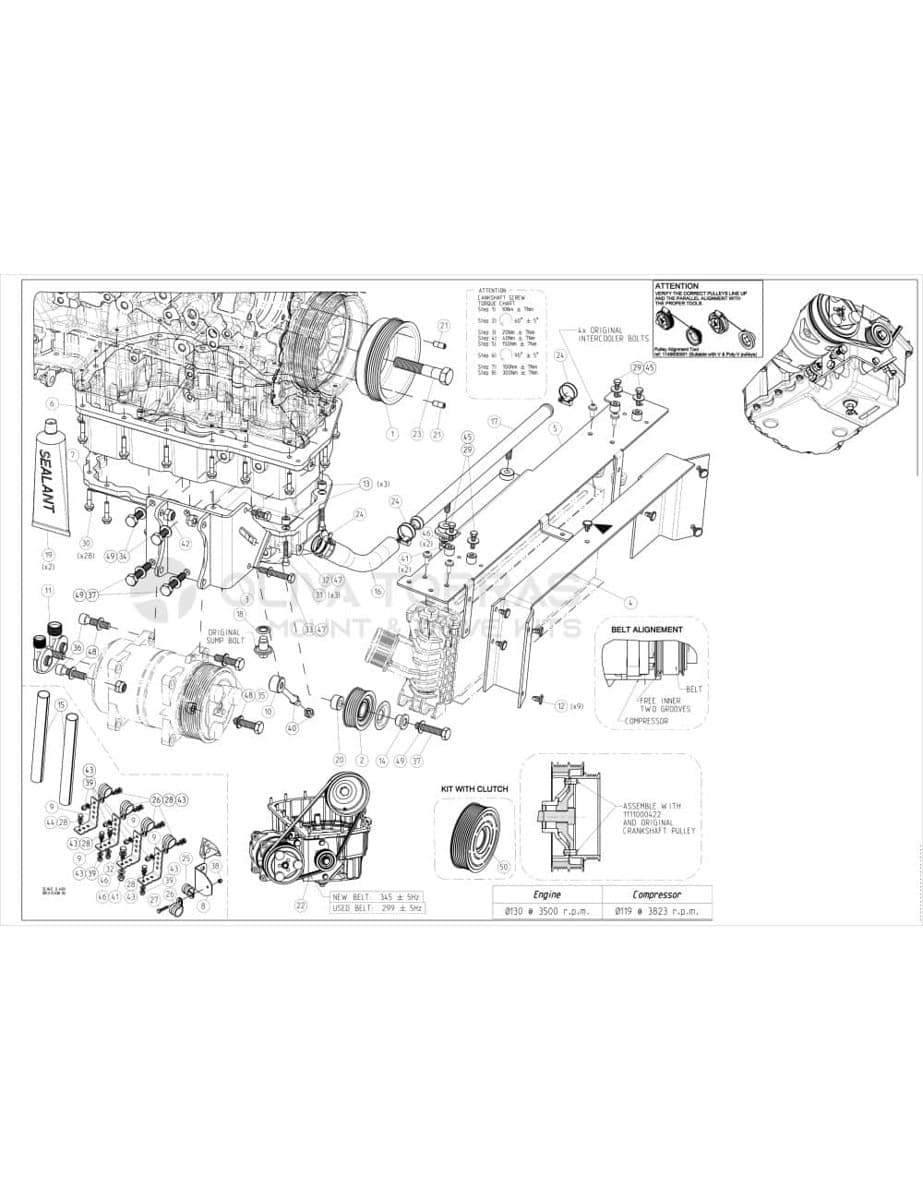 Kompresör Braketi Oliva Torras KC16120422 – Ford Transit 2.0 Euro 6 görsel 4