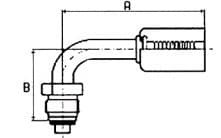 Sıkmalı Rakor Maflow MRB3690R – MALE OR 90° 7/8''-18 UNS x SIZE 10
