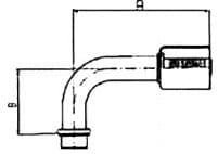 Maflow Crimp Fitting – Flanş · 90° · SIZE 06