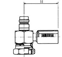 Maflow Crimp Fitting – Rotalock · 90° · SIZE 08
