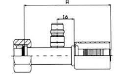 Sıkmalı Rakor Maflow MRB3611R – FEM OR 180° 7/8''-14 UNF x SIZE 10. VALV. LP